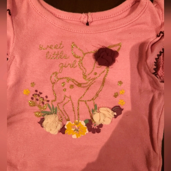 🌟5/$25 Sweet Little Girl Deer Onesie Size 9 Months - Picture 3 of 6